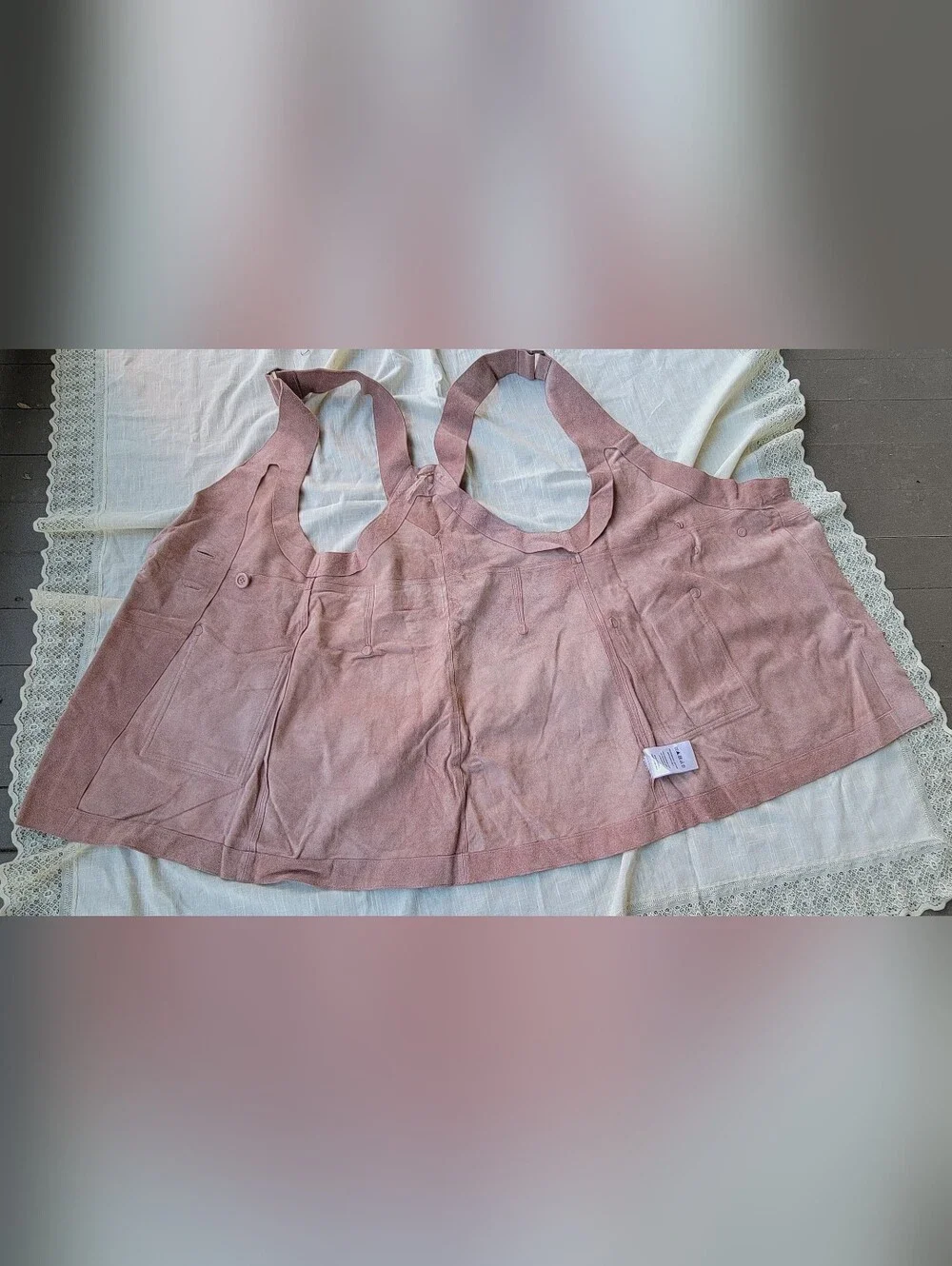 Free People Canyonlands Suede Leather Jumper Dress **missing Buttons*Pls Read